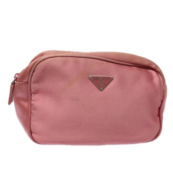 PRADA Pouch Nylon Pink Auth - Picture 1 of 16